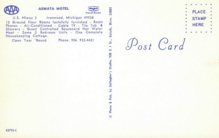 Quinn Motel (Armata Motel) - Old Postcard Photo (newer photo)